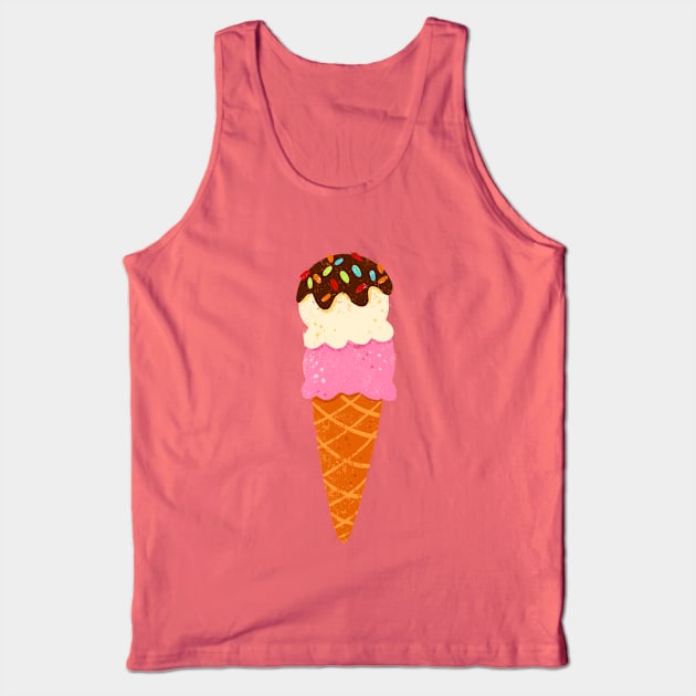 Ice Cream Cone Tank Top by Alexandra Franzese
